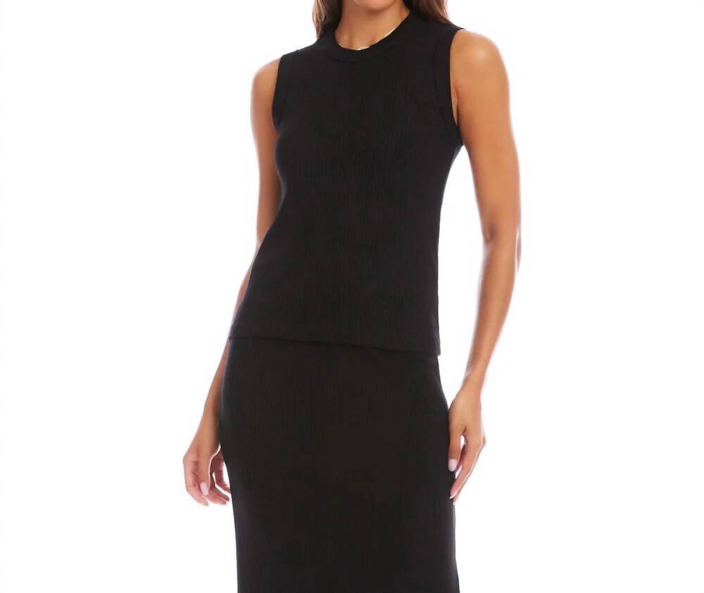 NEW KAREN KANE ribbed tank in black